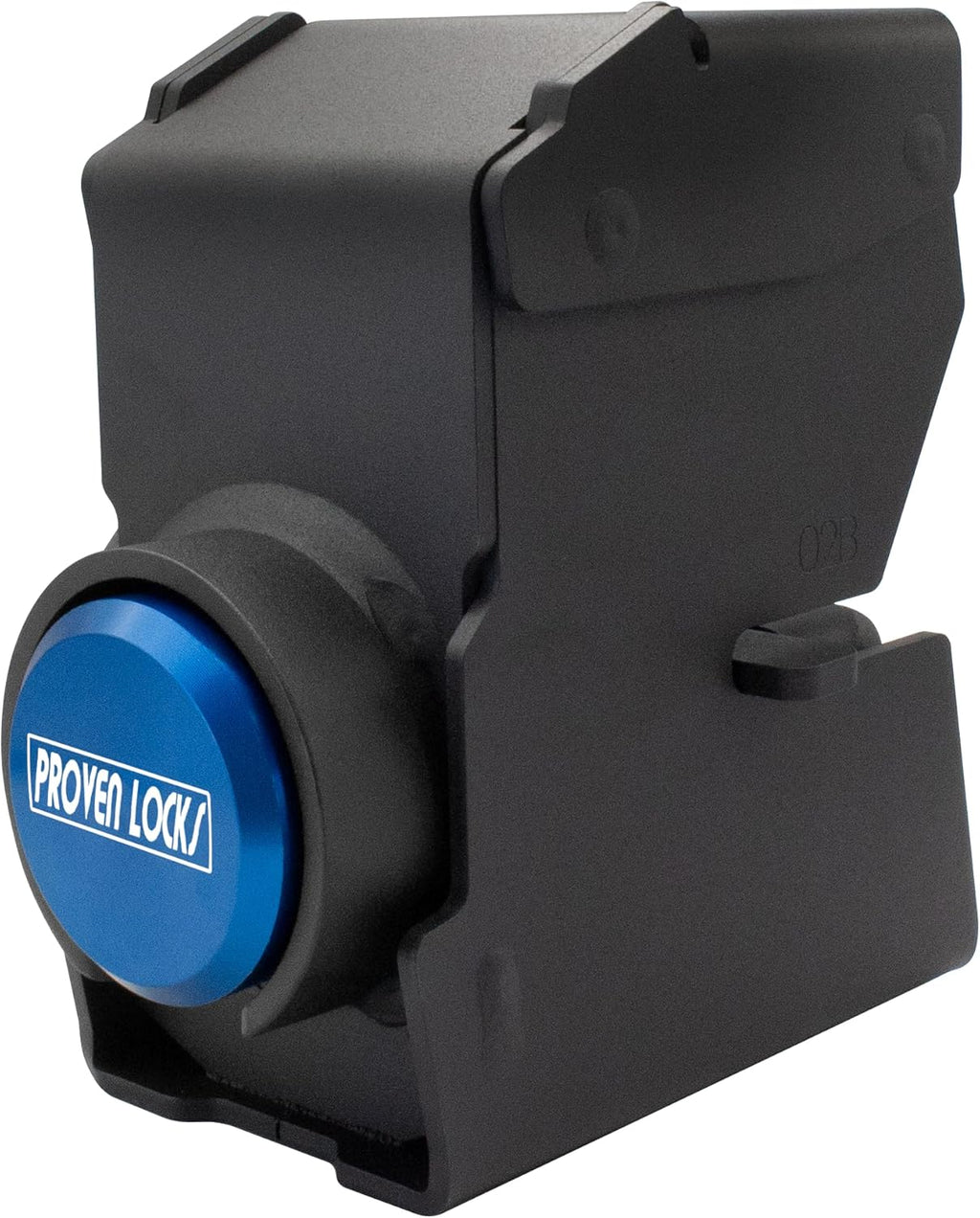 Proven Industries Model 2178 Trailer Lock, Fits 2-Inch Trailer Couplers, Made in the USA (Blue-Square)