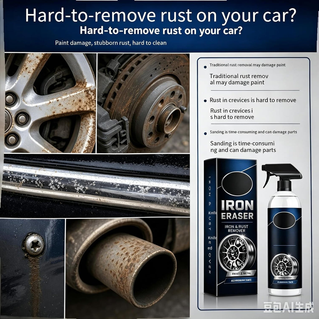 Wheel & Rim Rust Remover Spray – Iron Out Fallout Remover for Cars | pH Balanced & Acid Free Formula, Safely Dissolves Brake Dust & Rust Stains, Without Damaging Clear Coat