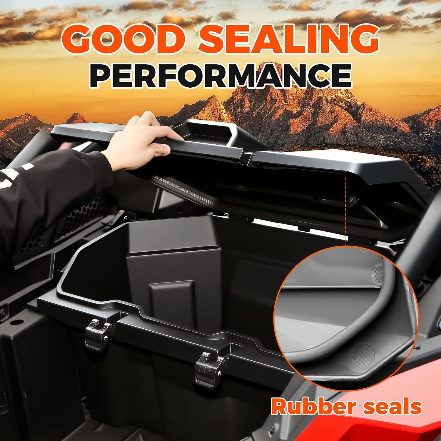 73 QT Rear Cargo Box for RZR PRO XP/RZR Turbo R/PRO S 2020-2026 | Water Rear Resistant Storage Bed Box, Cargo Storage Box, Replacement OEM #2883751
