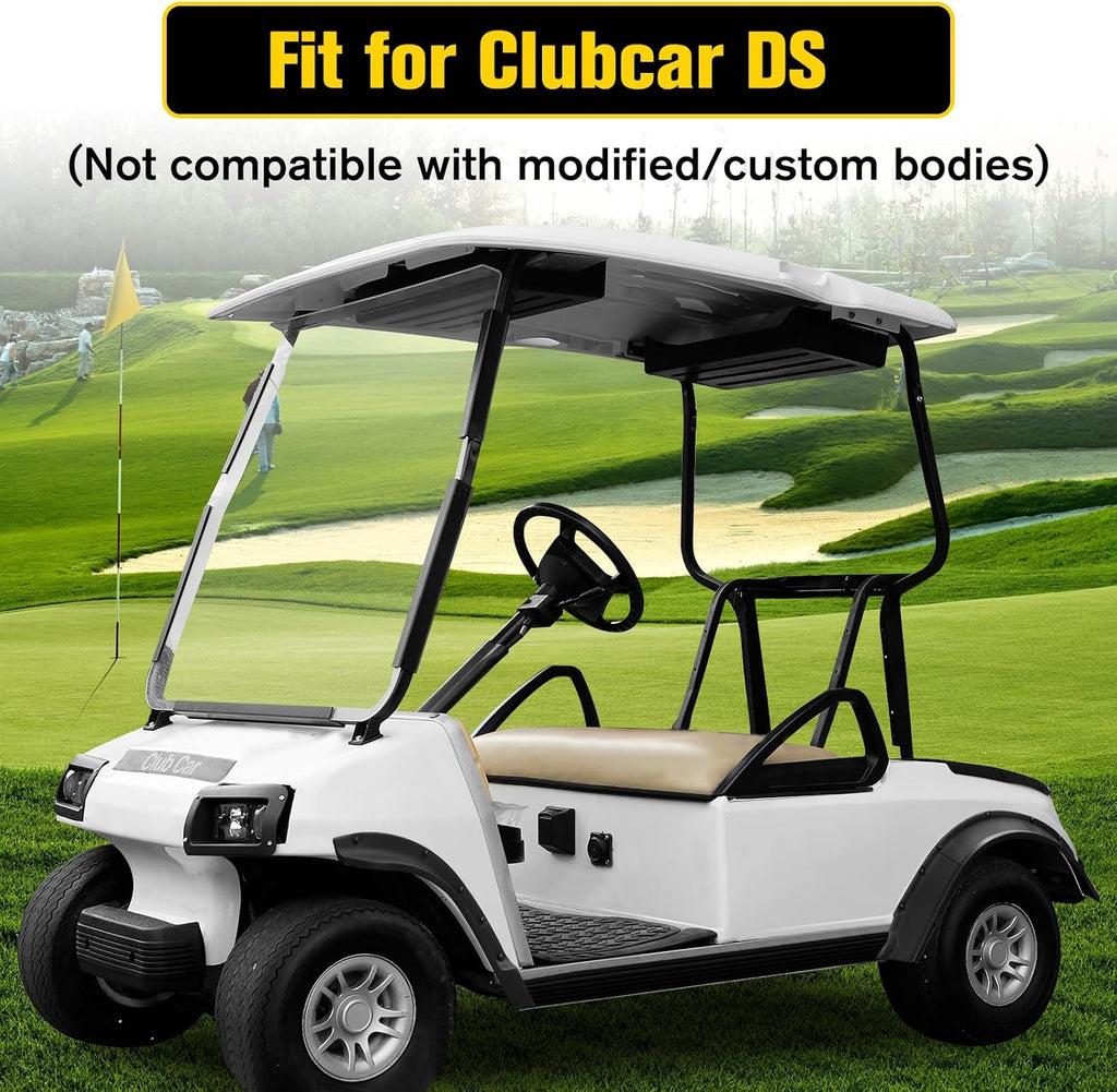 Front and Rear Fender Flares for Club Car DS 1993+, Combined Mud Flaps Guards for Clubcar DS, Golf Cart Accessories, Standard and Unmodified Golf Carts Body Only