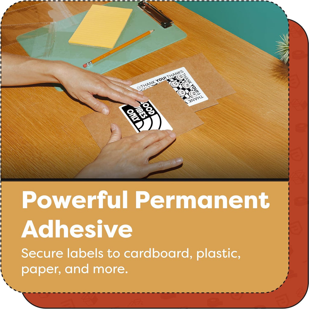 4" x 8" direct thermal labels (2000 count, side view