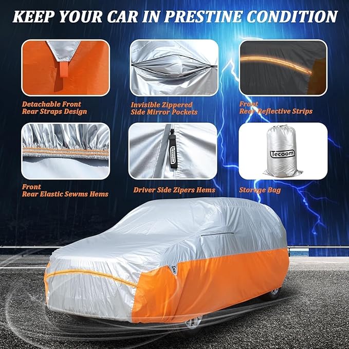 Tecoom Car Cover Waterproof All Weather - Image 7