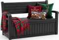 storage bench outdoor deck box, 120 gallon lockable, main product view