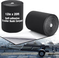 Soulchen 12in x 20ft Black Boat Trailer Bunk Carpet with Adhesive, Marine Outdoor Polyester Marine Bunk Carpet for Boats Trailers and Ramps