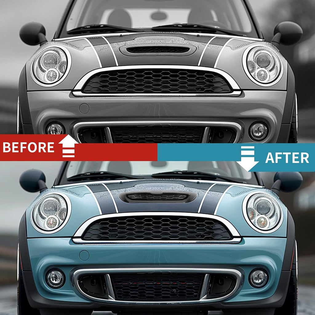 Kojem Hood Bonnet Air Intake Vent Scoop Cover Compatible with 2007-2013 Mini Cooper S R55 R56 R57 R58 R59 Black