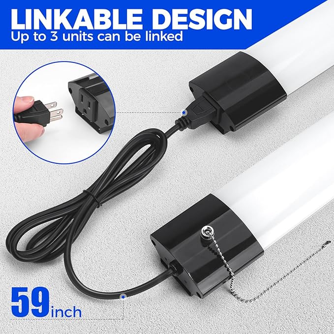Barrina BS84 LED Shop Light for Garage, 6500K Linkable Light Fixture for - Image 6