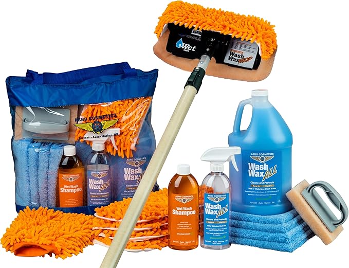 Aero Cosmetics Wet or Waterless Wash Wax Mop Kit by AeroCosmetics