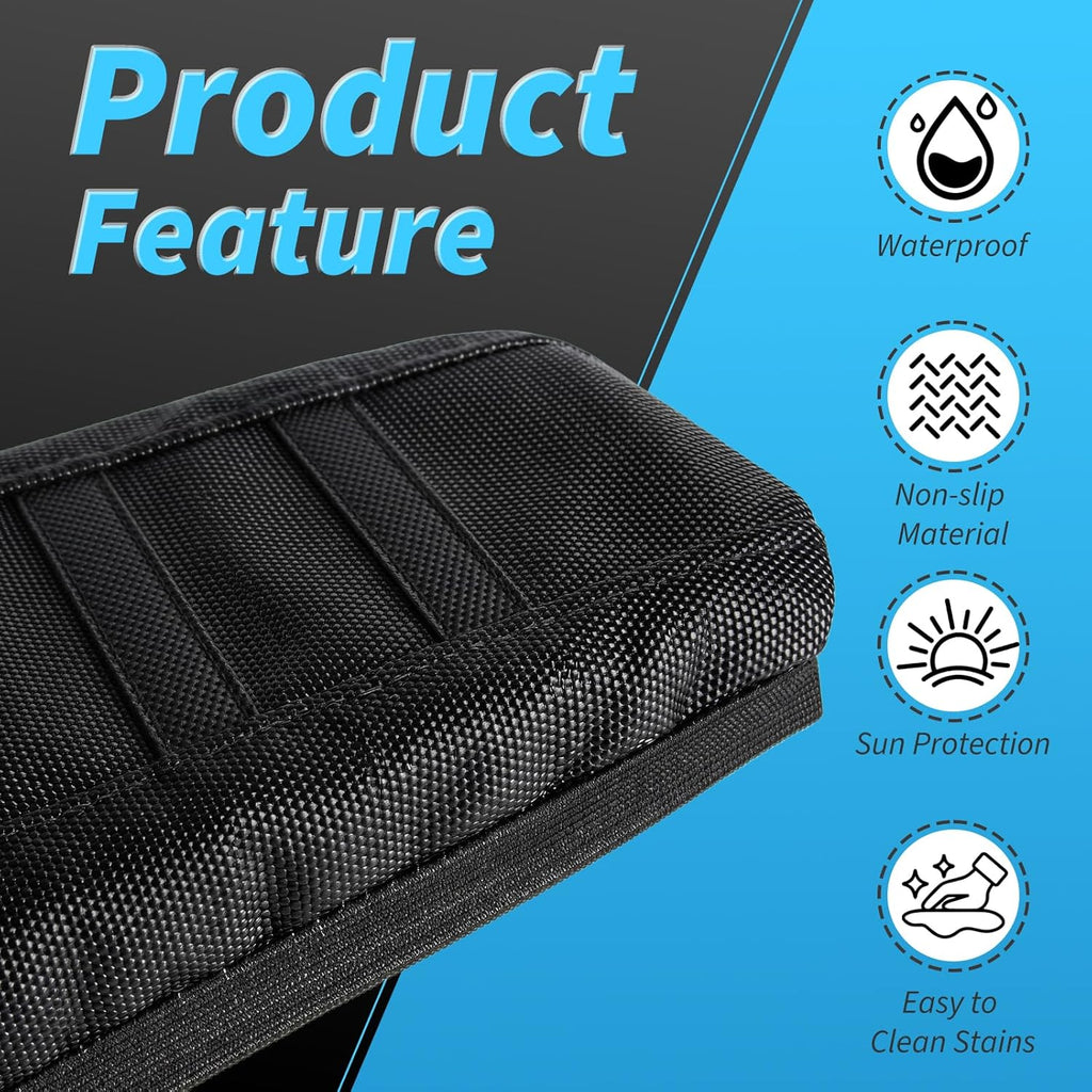 Gripper Seat Cover Compatible with Yozma IN10 Electric Dirt Bike - Non-Slip Striped Polyester Seat Cushion Protector for Ebike, Waterproof Motocross Upgrade Accessories for Off-Road Riding (Black)