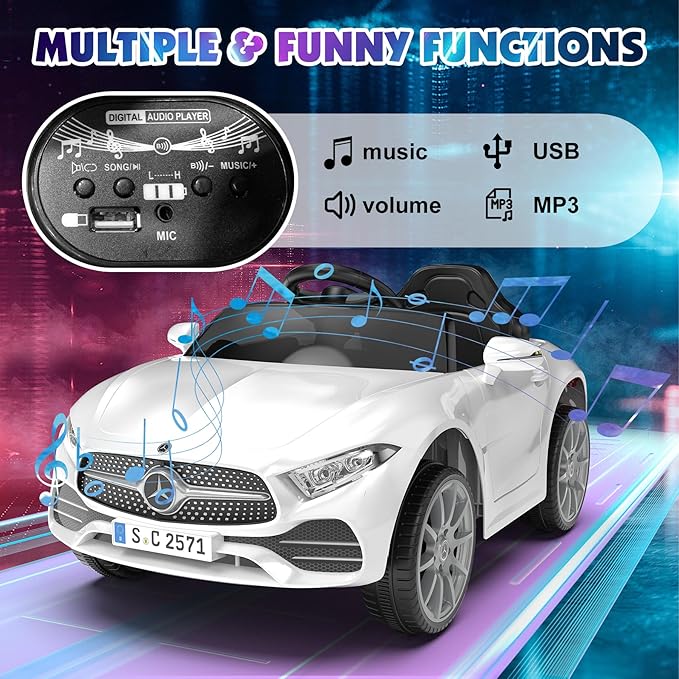 12V Kids Ride On Car with 2.4G Remote Control, Battery Powered Electric Car - Image 5