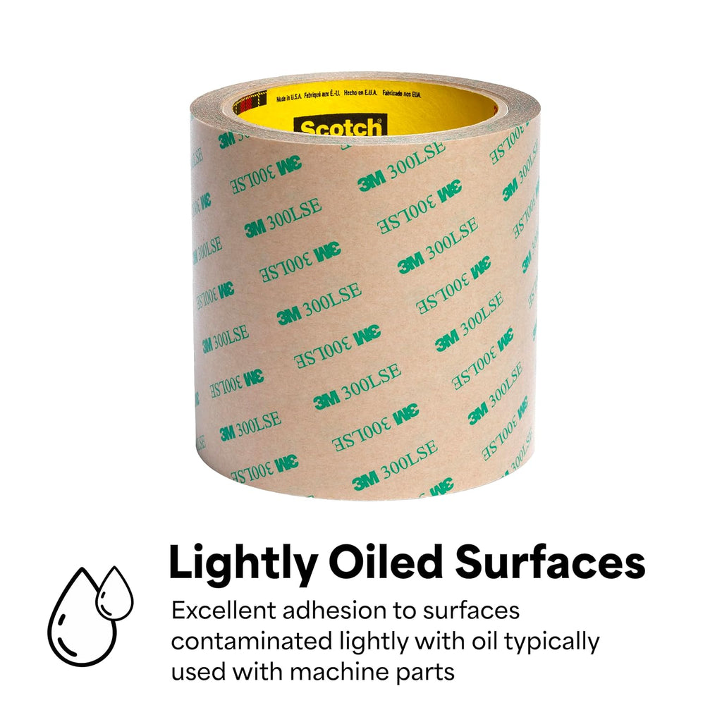 3m 9495le polyester tape with 300lse, double coated, side view