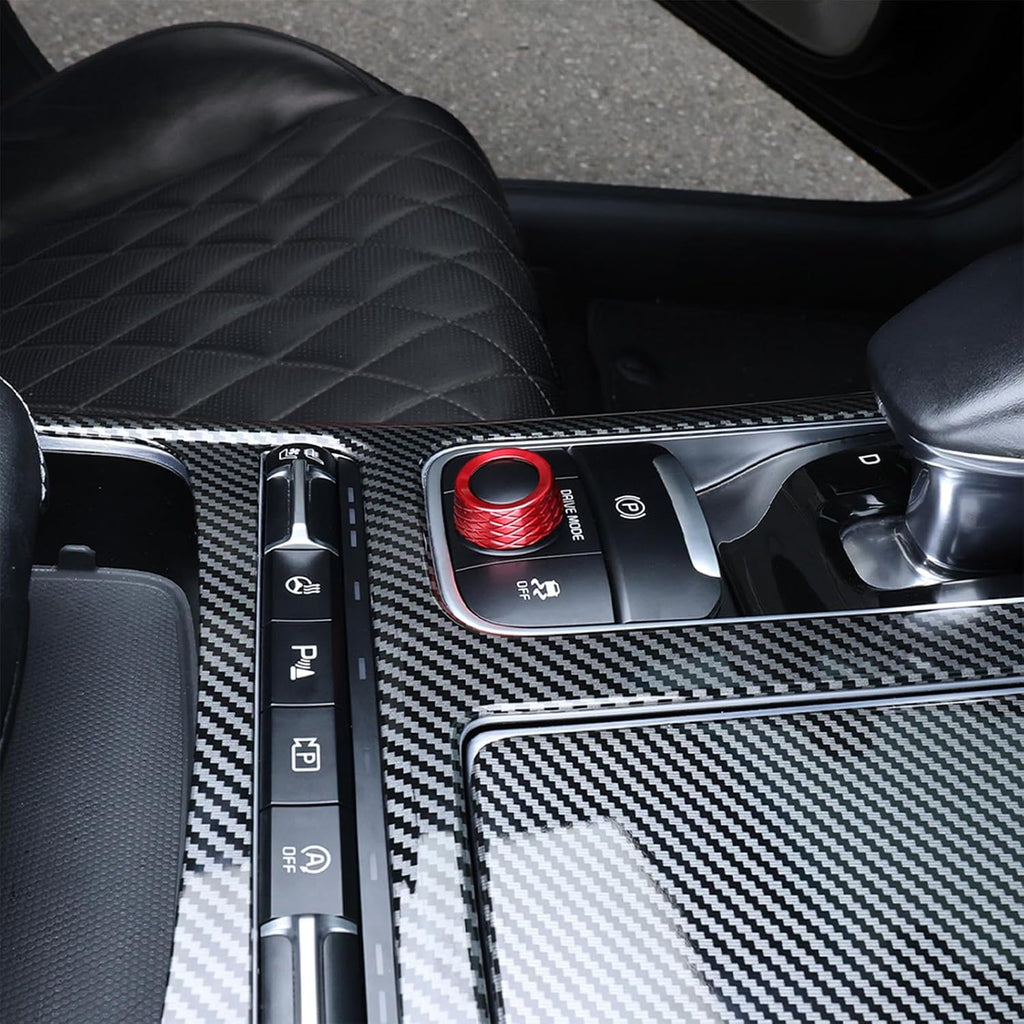 Premium Aluminum Alloy Drive Mode Knob Cover Compatible with Kia Stinger 2018-2023 Accessories, Scratch-Proof, Weighted Feel (Red)