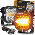 Auxbeam 3 Inch 96W Amber White LED Light Pods XP-Ultra Series 6 Modes Dual