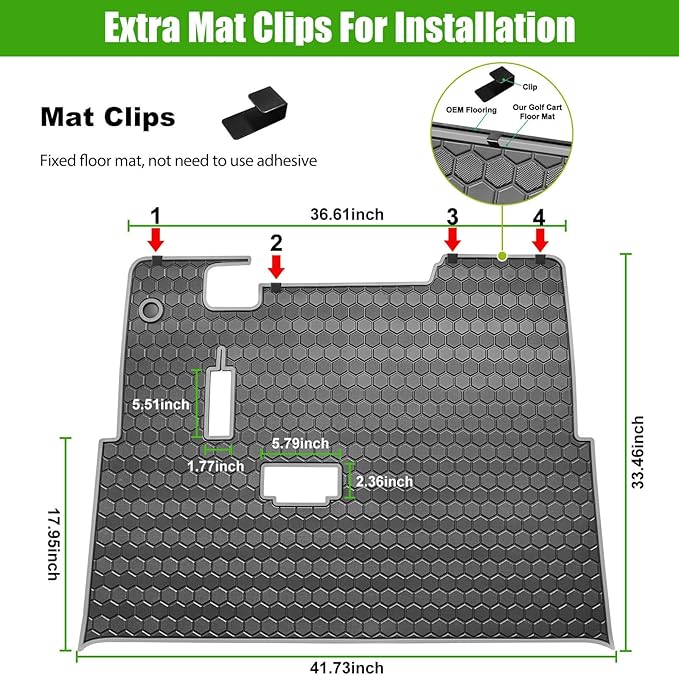 EZGO TXT Golf Cart Full Coverage Floor Liner Mat, fits EZGO TXT, Express S4 - Image 5