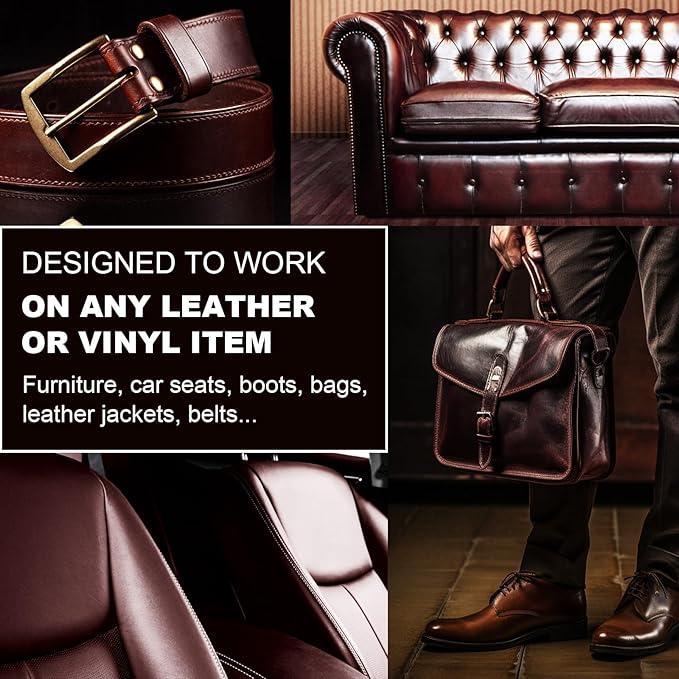Dark Gray Leather Recoloring Balm, 12oz Leather Color Restorer - Image 4