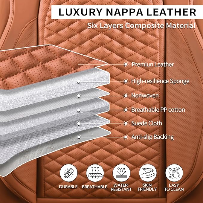 Car Seat Covers Full Set Leather Seat Covers Automotive Seat Covers Universal - Image 6