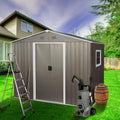 6x8 FT Outdoor Storage Shed, Metal Garden Shed
