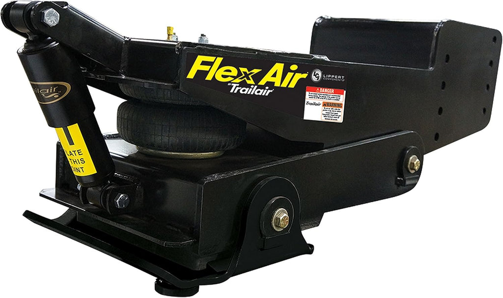 Lippert Components CURT L05 Air Ride 18K Fifth Wheel Pin Box – Internal Airbag with Built-In Strut Reduces Chucking, Jarring, Bounching; 18,000 lb. Rating.; Black Powder Coat Finish – 328492