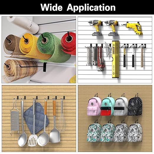 3-H Slatwall Accessories 30 Pack, 6 Inch Slatwall Hooks & Hangers, Heavy Duty - Image 5