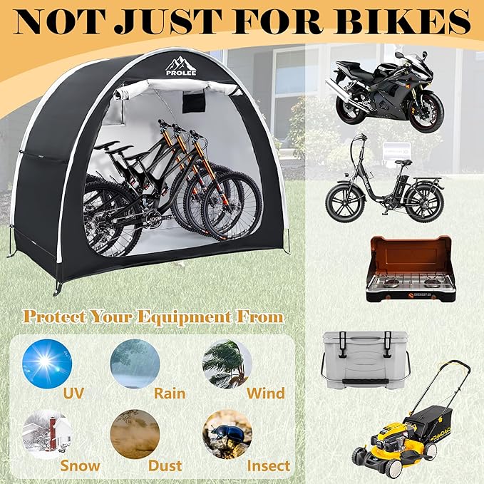 PROLEE Bike Shed 6.6FT, Waterproof Oxford Fabric Storage Tent - Image 2