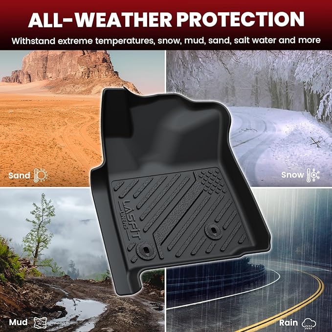 LASFIT Floor Mats for Toyota Tacoma 2005-2011 Access Cab All Weather Custom Fit - Image 7