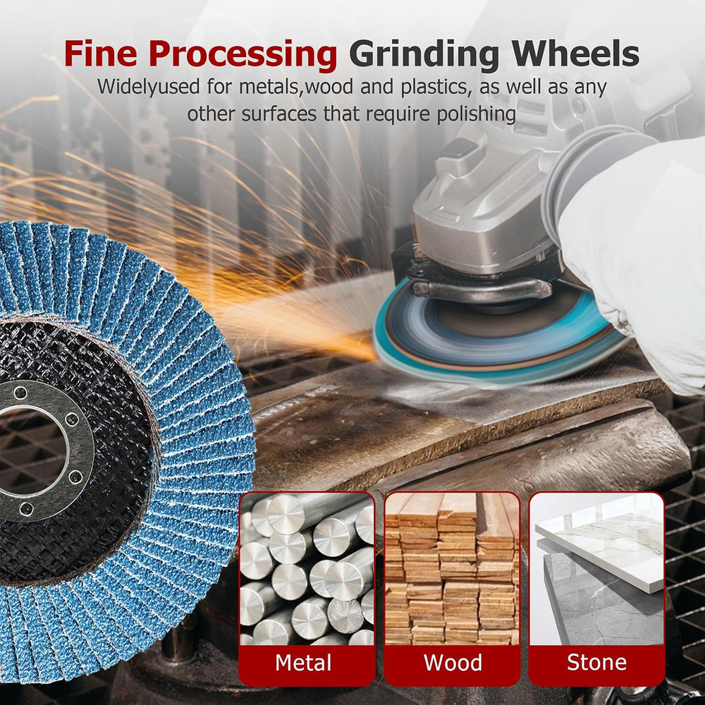 findmall 50 Pack 4-1/2" X 7/8" 60 GRIT Flap Disc Grinding Wheel San...