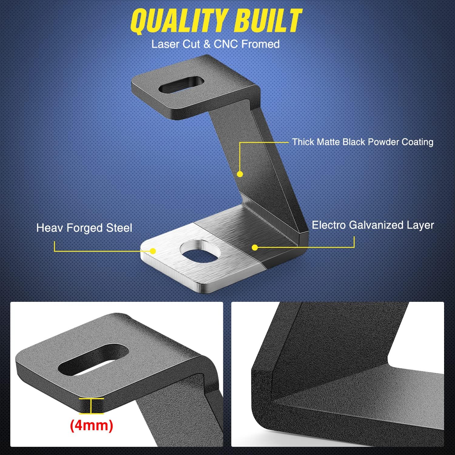 Nilight Ditch Light Bracket Hood Mount Brackets for Front A-Pillar Auxiliary Offroad LED Pod Lights Work Lighting on F150 Raptor 2017-2023 F-150 2015-2023