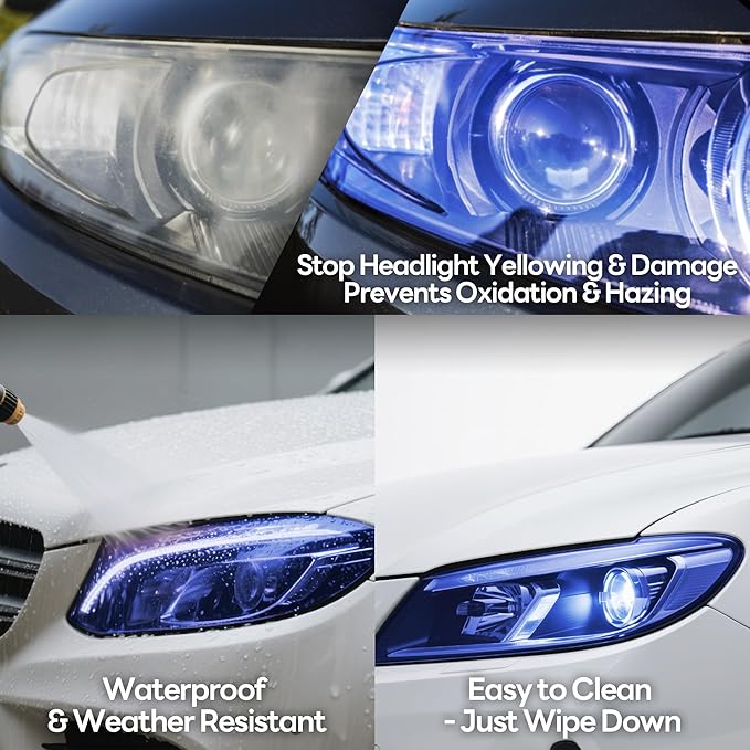 Lypumso 16 x 60 Inches Headlight Taillight Car Tint Vinyl Film, Self Adhesive - Image 6