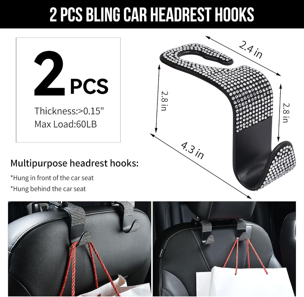 car pass 23 pcs bling diamond car accessories, package contents