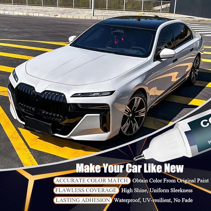 Alpine White Touch Up Paint for BMW, Car Paint Pen Scratch Repair Two-In-One - Image 4