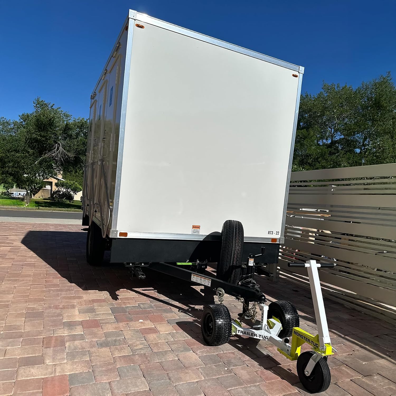 Monster Tug Off-Road Trailer Dolly – Heavy Duty Trailer Mover for Gravel, Dirt, Sand & Hard Surfaces – Adjustable Ball Mount – Manual Tow Dolly for Boat, Utility & RV Trailers