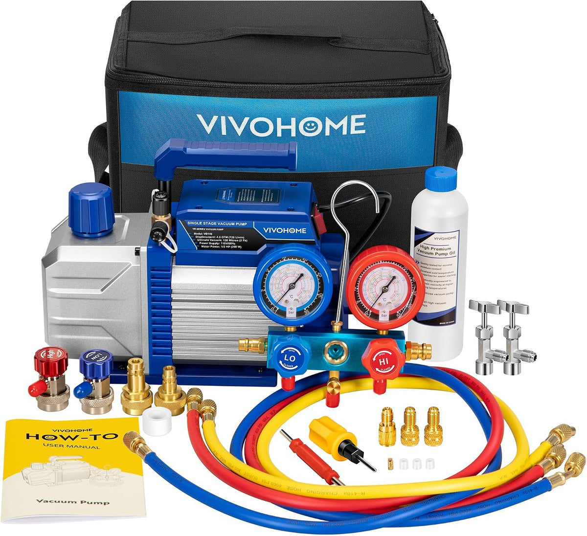 vivohome a2l 1/3 hp 4.5cfm 1 stage ac, main product view