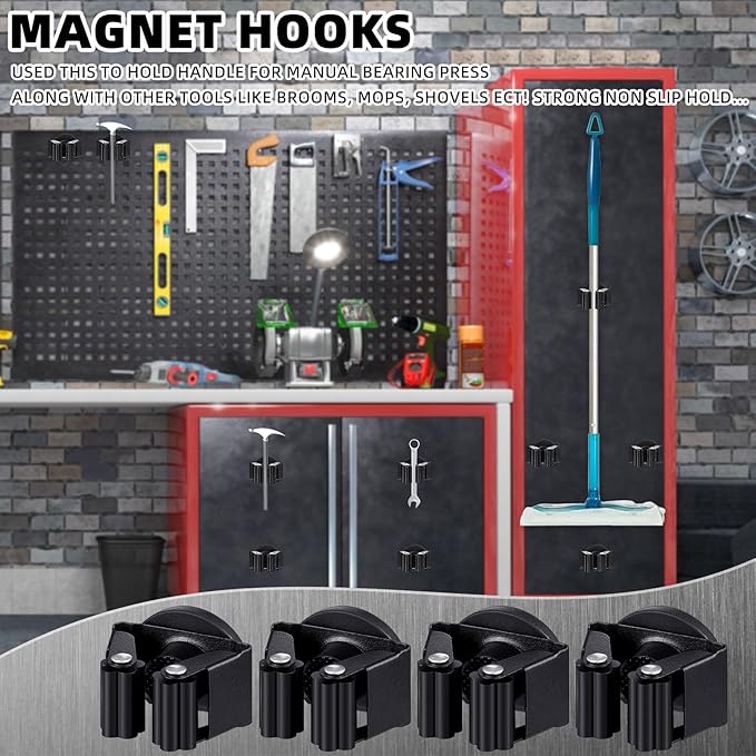 20 Pcs Magnetic Mop Broom Holder Movable Magnetic Broom Holder Rack, Anti Slip - Image 5