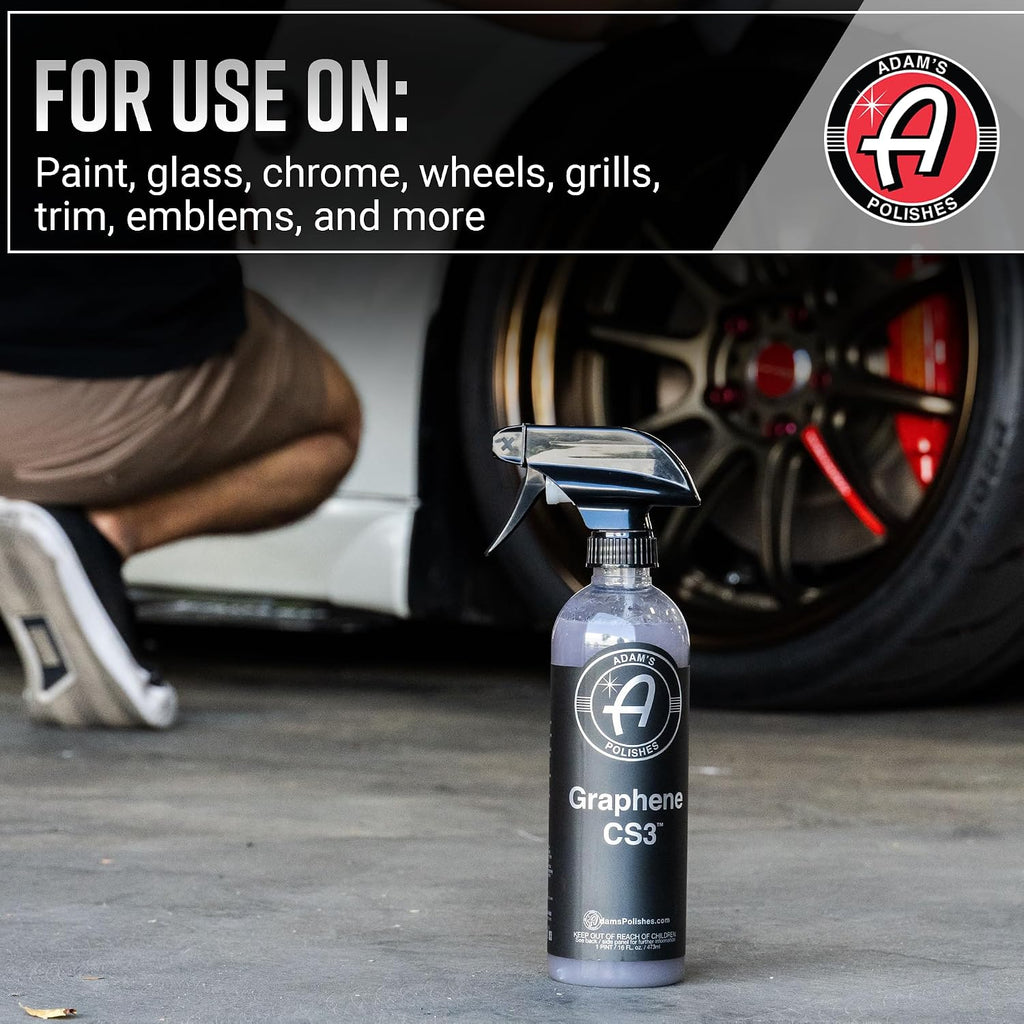 Adam's Polishes Graphene CS3 (16oz) - Graphene Waterless Wash Ceramic Spray Coating Detail Spray | High Gloss Car Wash Cleaning Spray for Car Detailing | RV Boat Motorcycle