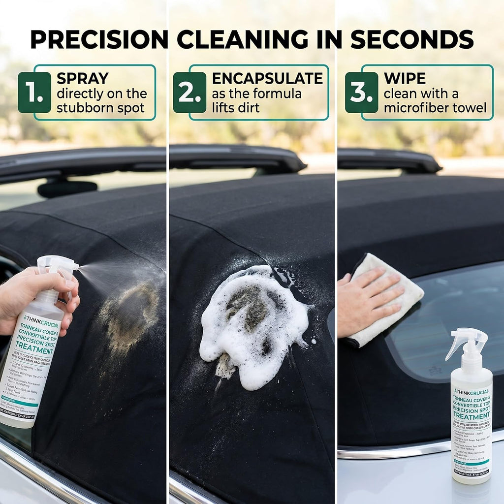 Think Crucial Bird Drop Sap Tar Remover for Tonneau Covers & Convertible Tops, 16 Treatments, 8oz
