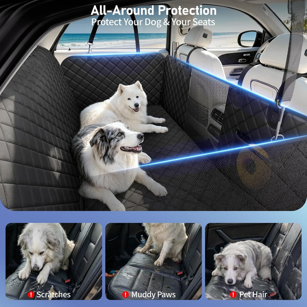 dog car seat cover for back seat, hard showing dimensions