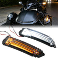 SAUTVS LED Front Fender Lights for Spyder, Smoked Black Fender Reflectors Wheel Lights with Turn Signals for Can-Am Spyder F3 F3-S F3-T RT RT-S LIMITED 2013-2018 Accessories (2PCS)