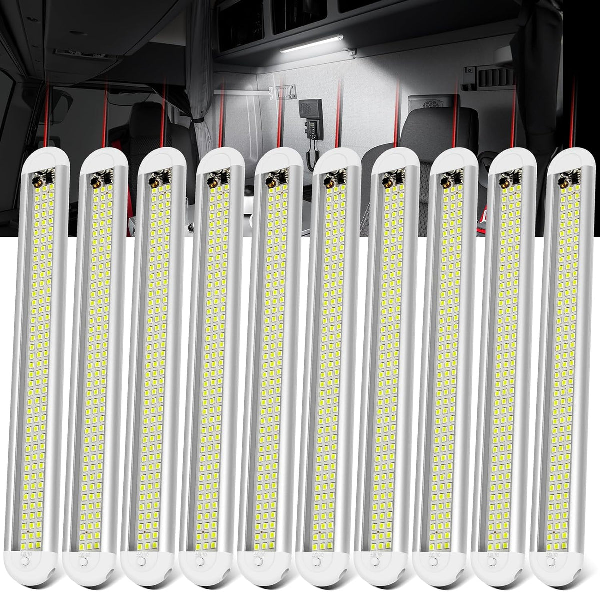 12v LED Interior Light Bar，CT CAPETRONIX 120LEDs 1500LM 8W DC 12 Volt led Strip