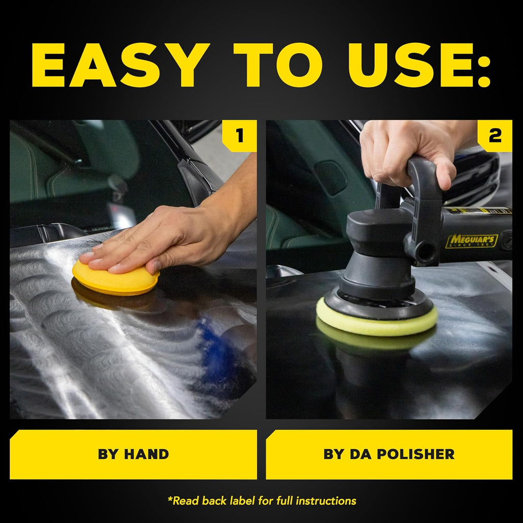 Meguiar’s Ultimate Polish – High-Gloss Polish for a Show Car Shine – Permanently Removes Light Swirls to Produce a Deep, Wet Reflection with a High Gloss Shine - Easy to Use, 16 Oz