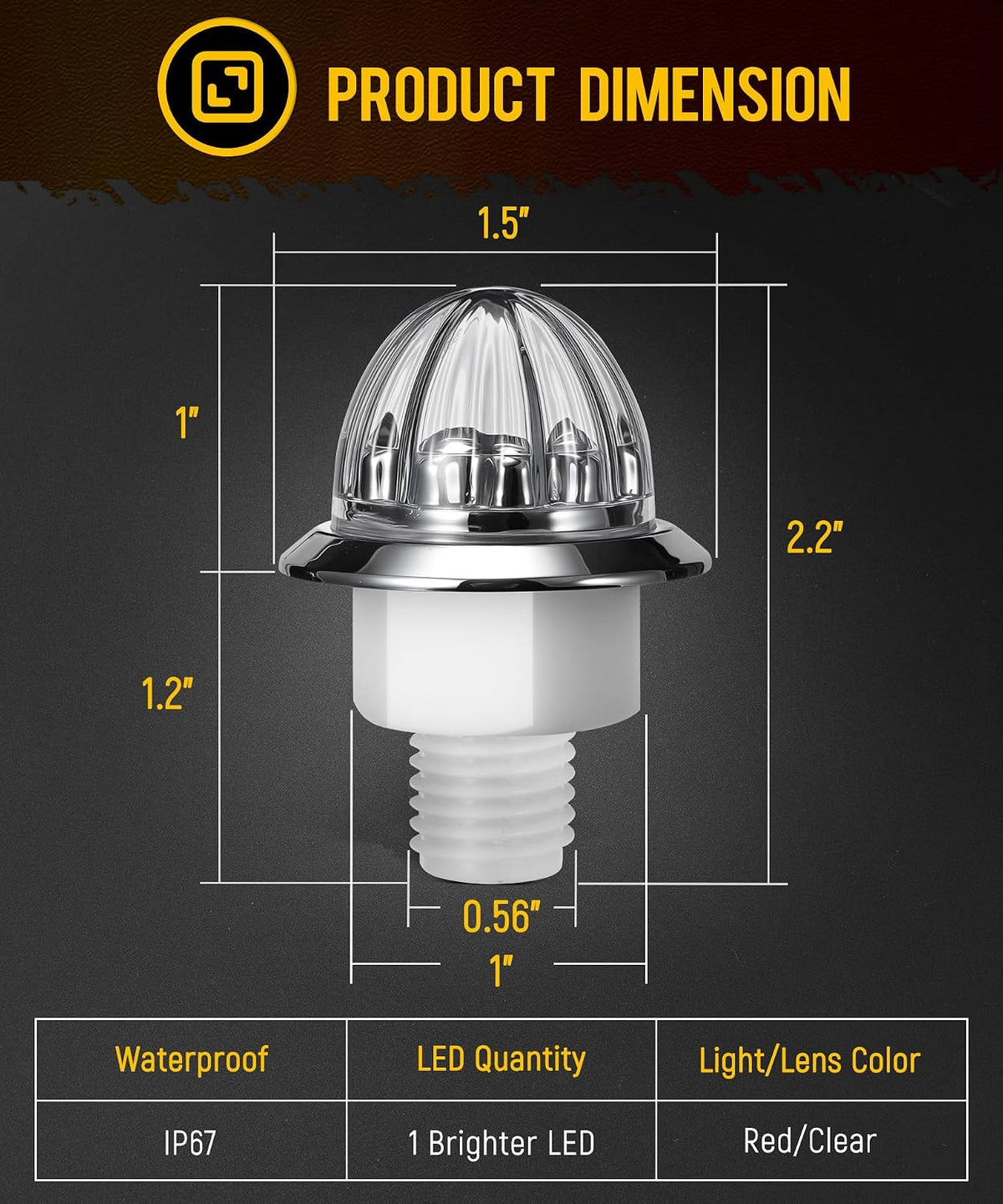partsam 10pcs mini watermelon lights, 3/4 inch strobe, close-up detail