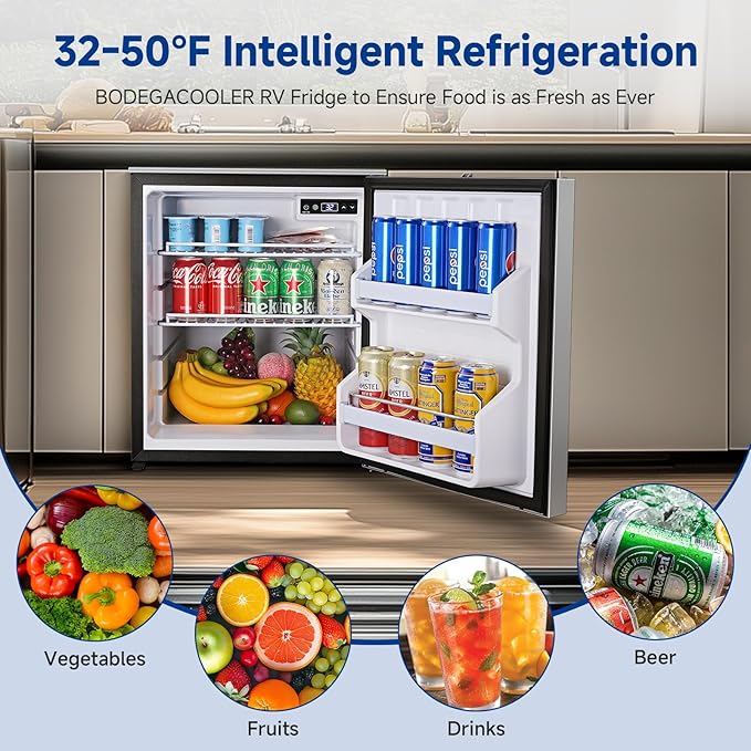 BODEGACOOLER 12 Volt Refrigerator, 63.4Quart RV Refrigerator, Dual Modes RV - Image 3