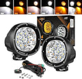 Auxbeam 4 Inch Round Offroad Light, 90W LED Amber White Spot Strobe Light Pods by Auxbeam