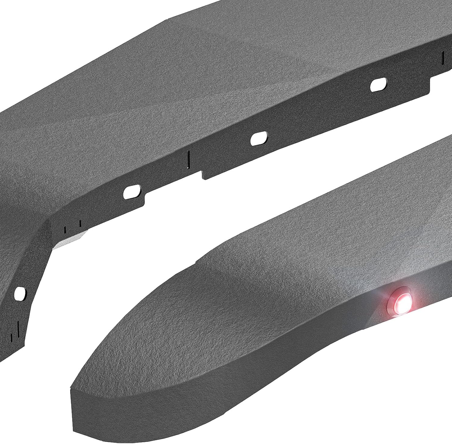 for Gladiator JT Front Fender Flares Compatible with 2020-2026 Jeep Gladiator JT with Built-in Eagle Eye LED Light, Heavy Duty Steel Mud Guard Off-Road Wheel Fenders, Textured Black (2 PCS Kit)