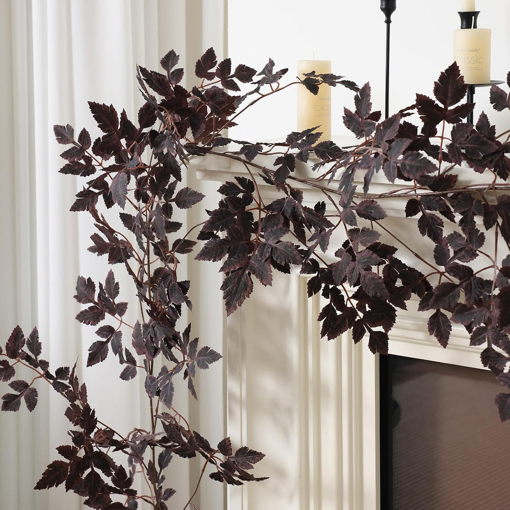 mizii 2 Strands Burgundy Artificial Vines Cimicifuga Garland 6 Feet Fake Vine...