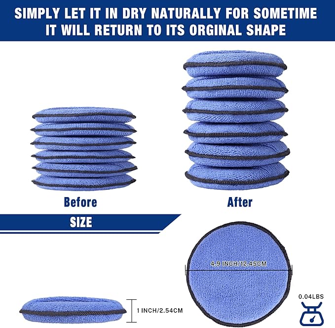 WORKPRO 12-Pack Car Wax Applicator Pads - Image 7