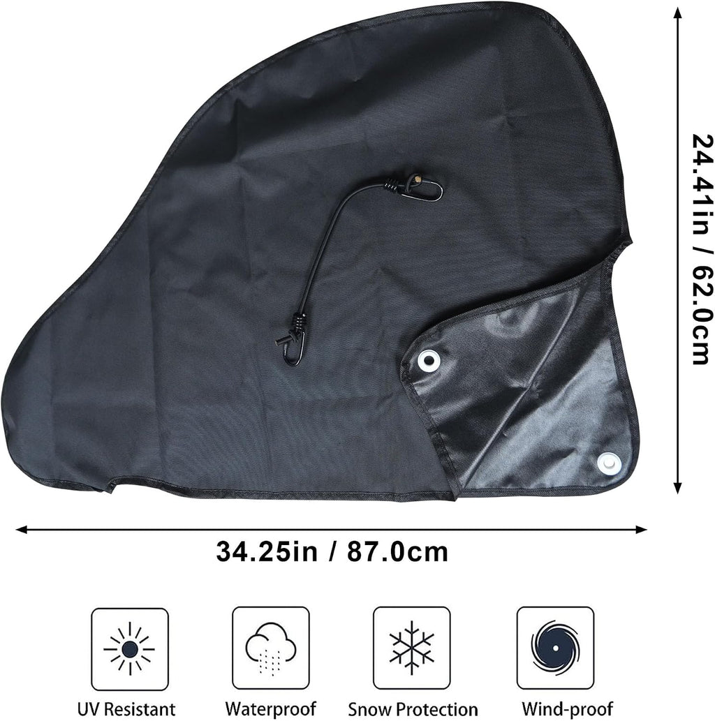 Caravan Hitch Cover Waterproof Breathable Tow Hitch Cover, Tongue Jack Protective Cover Trailer Hitch Lock Covers Fit for Rv Caravan Trailer (Black)