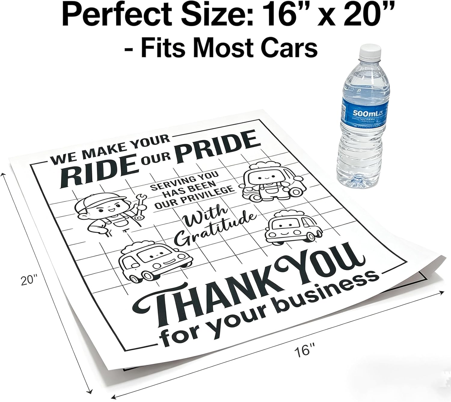 100Pcs Disposable Car Mats, Disposable Car Paper Floor Mats, for Auto Detailing, Repair & Wash - White Vehicle Interior Protection 16x20 Inch
