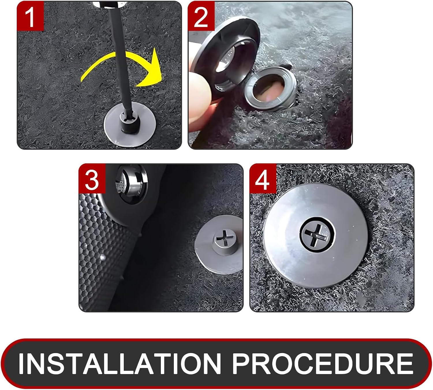 Pack-10 Car Carpet Fixers, Non-Slip Plastic Car Mat Screws, Compact Carpet Floor Mat Anti-Shift Clips, Suitable for Most Cars, Trucks (Black)