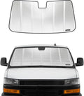 Pigenius Windshield Sun Shade for Chevrolet Express/GMC Savana. Reflective Aluminum Film Front Window Sunshade - BLAZBLOCK