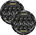 7 Inch Led Headlight Round H6024 Led Headlight DOT Approved Hi/Lo Beam DRL Black Headlights Compatible With Jeep Wrangler JK JKU TJ LJ CJ Compatible With Chevy,Ford and Mazda Miata etc