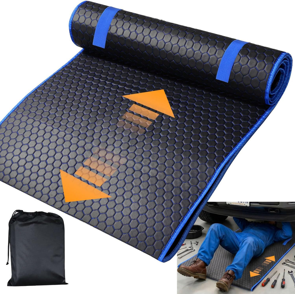 Magic Rolling Creeper Mat Portable Mechanics Mat | for Low Clearance, Slide Under Car Easily, Foldable Garage Padded Mat, Storage Bag Included, Men's Gift for Father